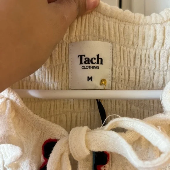 Tach Perico Smocked and hand-embroidered Midi Dress - Picture 6 of 8